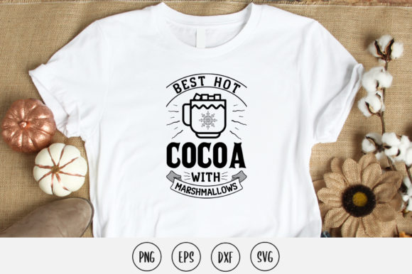 Best Hot Cocoa with Marshmallows Svg