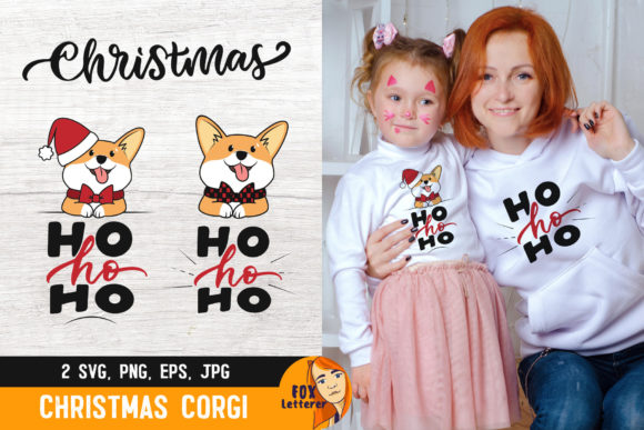 Christmas Dog in a Hat Santa Graphics for Crafts