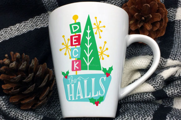 Deck the Halls Retro Quote: Graphics & Crafts for Holiday Content