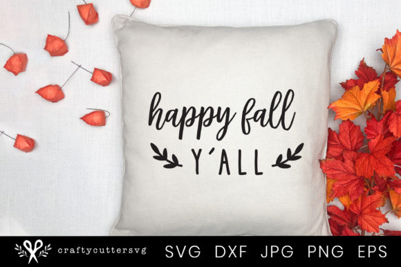 Happy Fall Y’all Quote Clipart for Crafts & Graphics