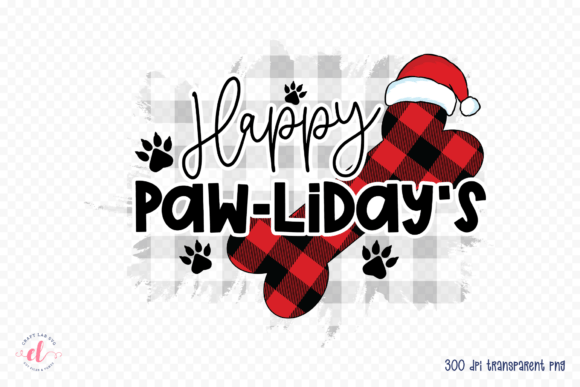Happy Pawlidays PNG Dog Christmas SVG