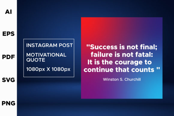 Instagram Post with Motivational Quote: Graphics and Crafts
