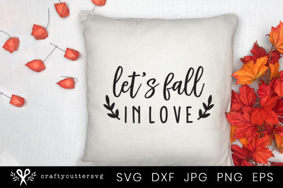 Let’s Fall in Love Quote Clipart: Graphics for Crafts & Seasonal Branding