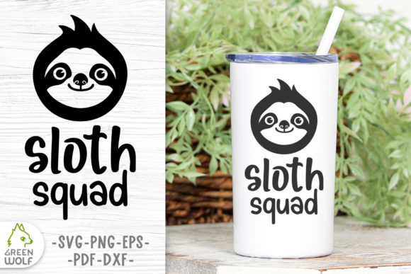 Sloth Squad SVG Graphics for Crafts & Local Branding